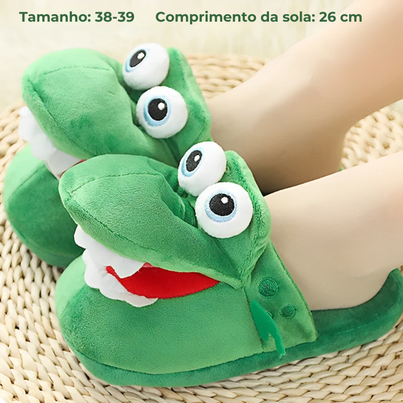 Pantufa de Crocodilo Fofa